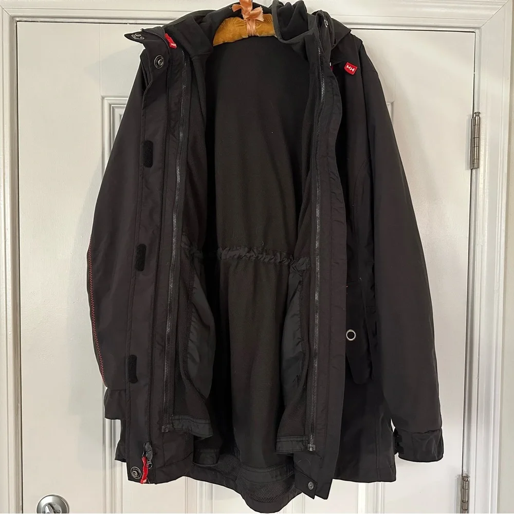 Helly Hansen Black Raincoat w/Liner XL - Picture 15 of 15